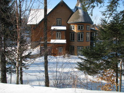 Outside side view in winter